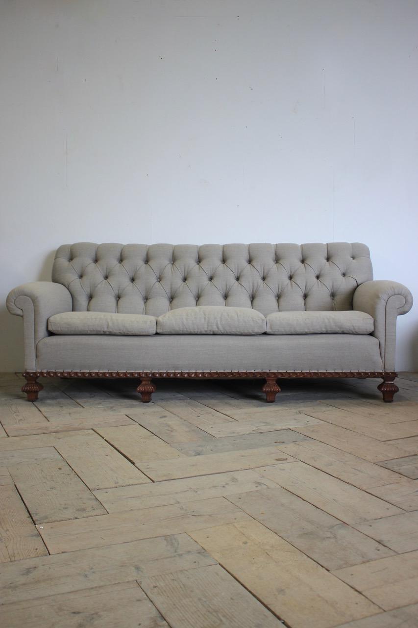 Large 19th Cent English Country House Sofa For Sale 4