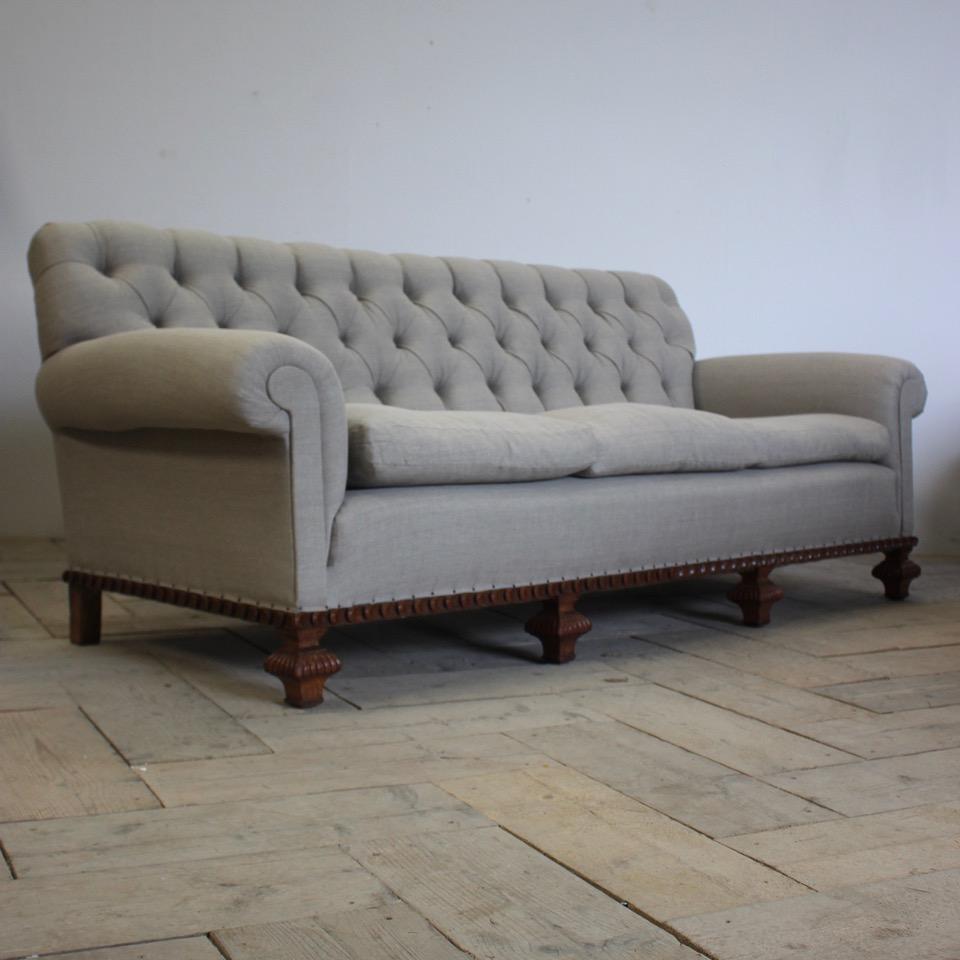 Large 19th Cent English Country House Sofa For Sale 5
