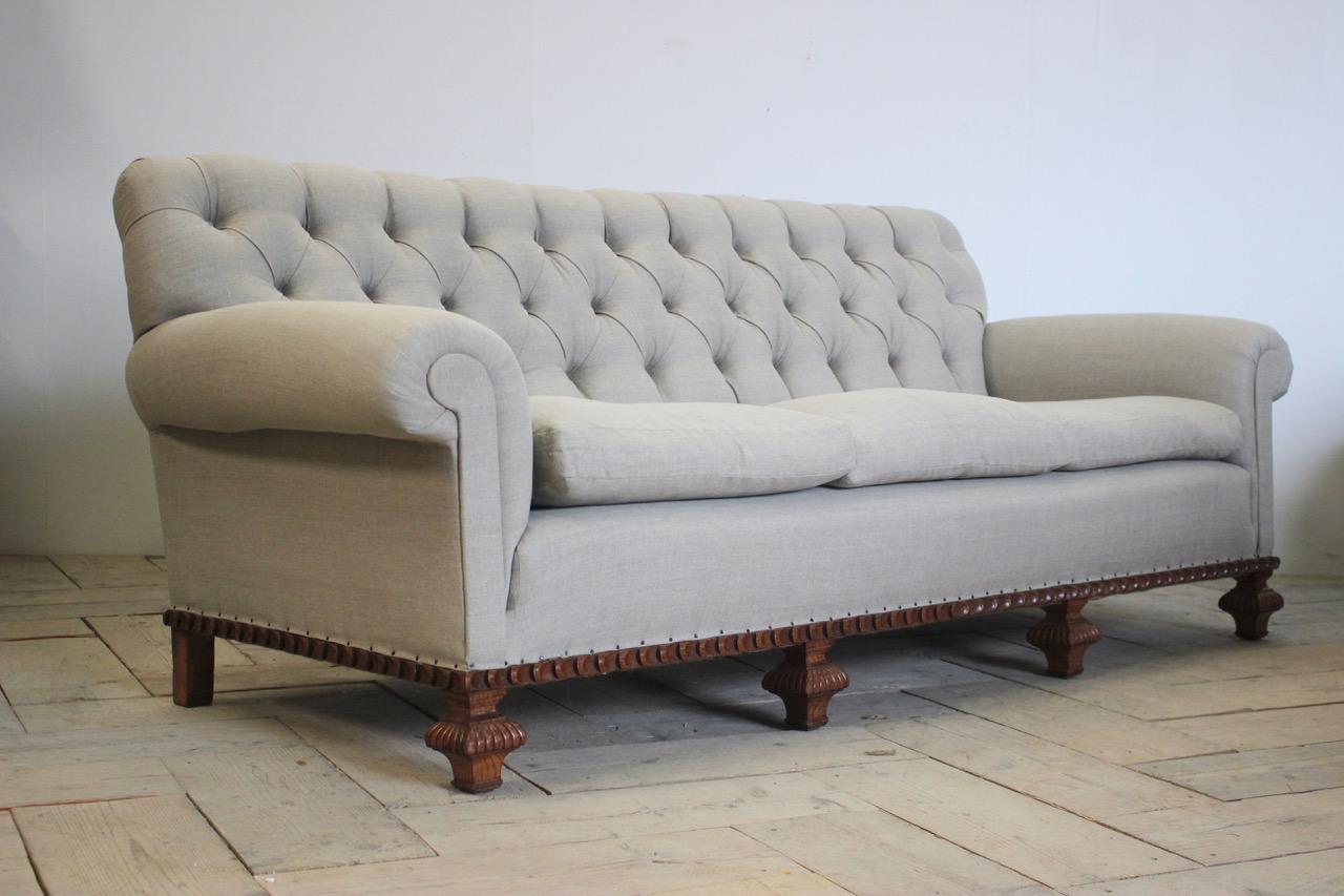 19th Century Large 19th Cent English Country House Sofa For Sale