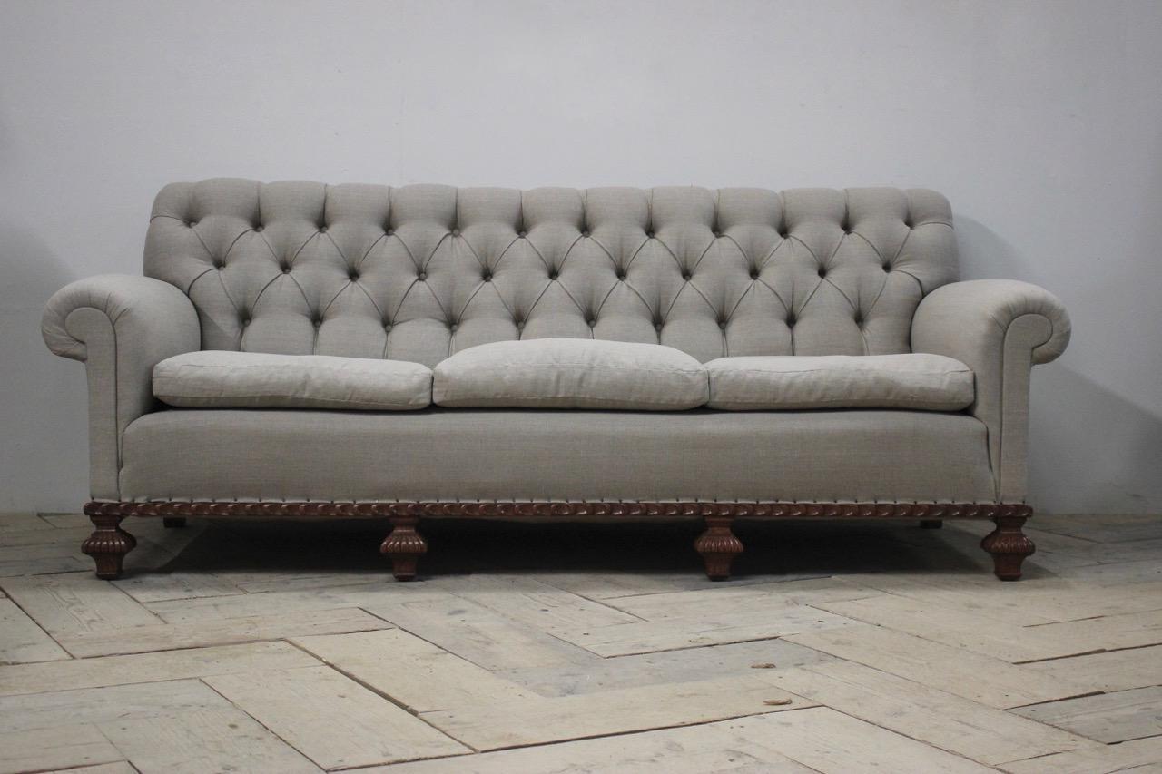Large 19th Cent English Country House Sofa For Sale 1