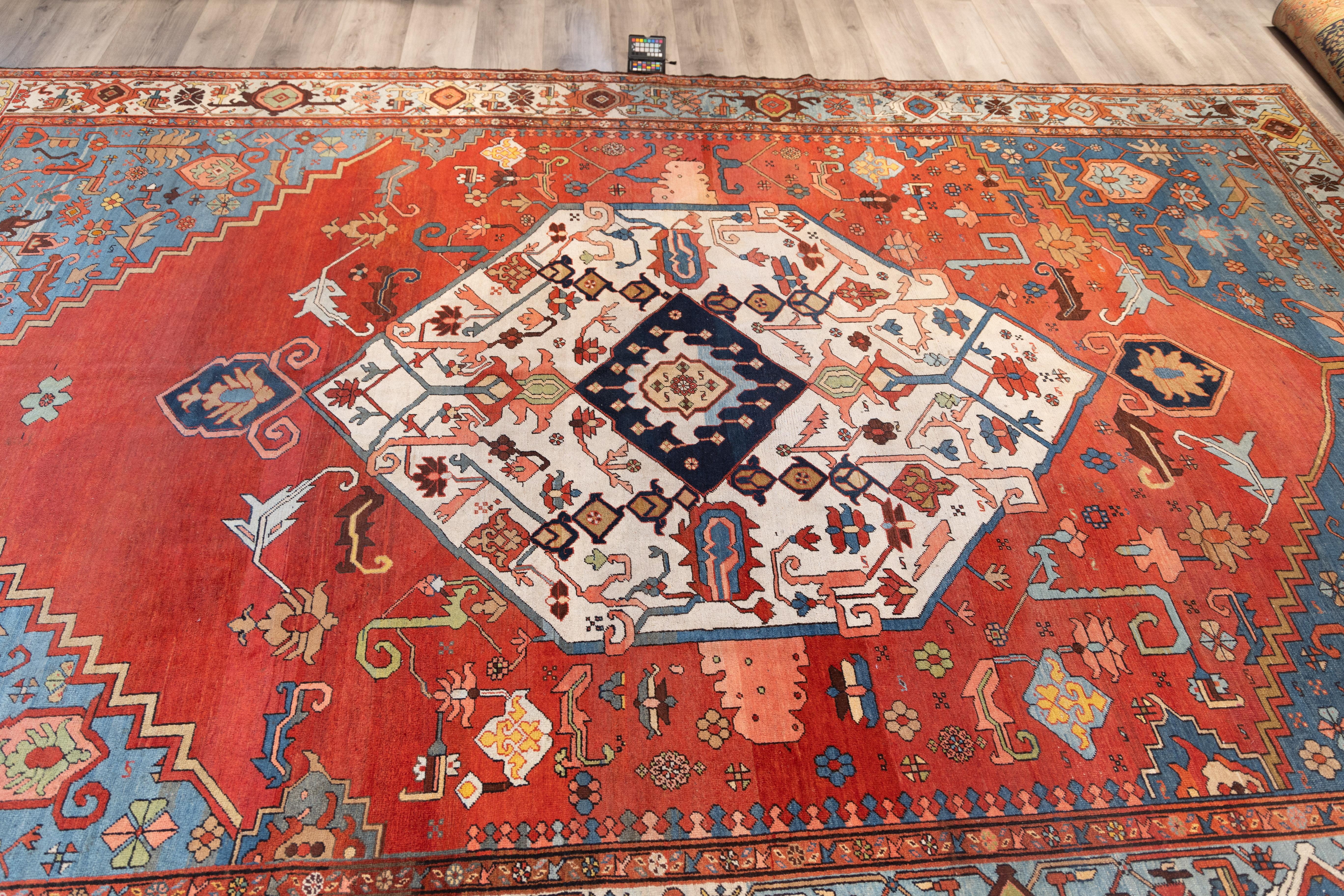 Large  Tribal Bakhaish rug  c.1890 In Excellent Condition For Sale In Harrington Park, NJ