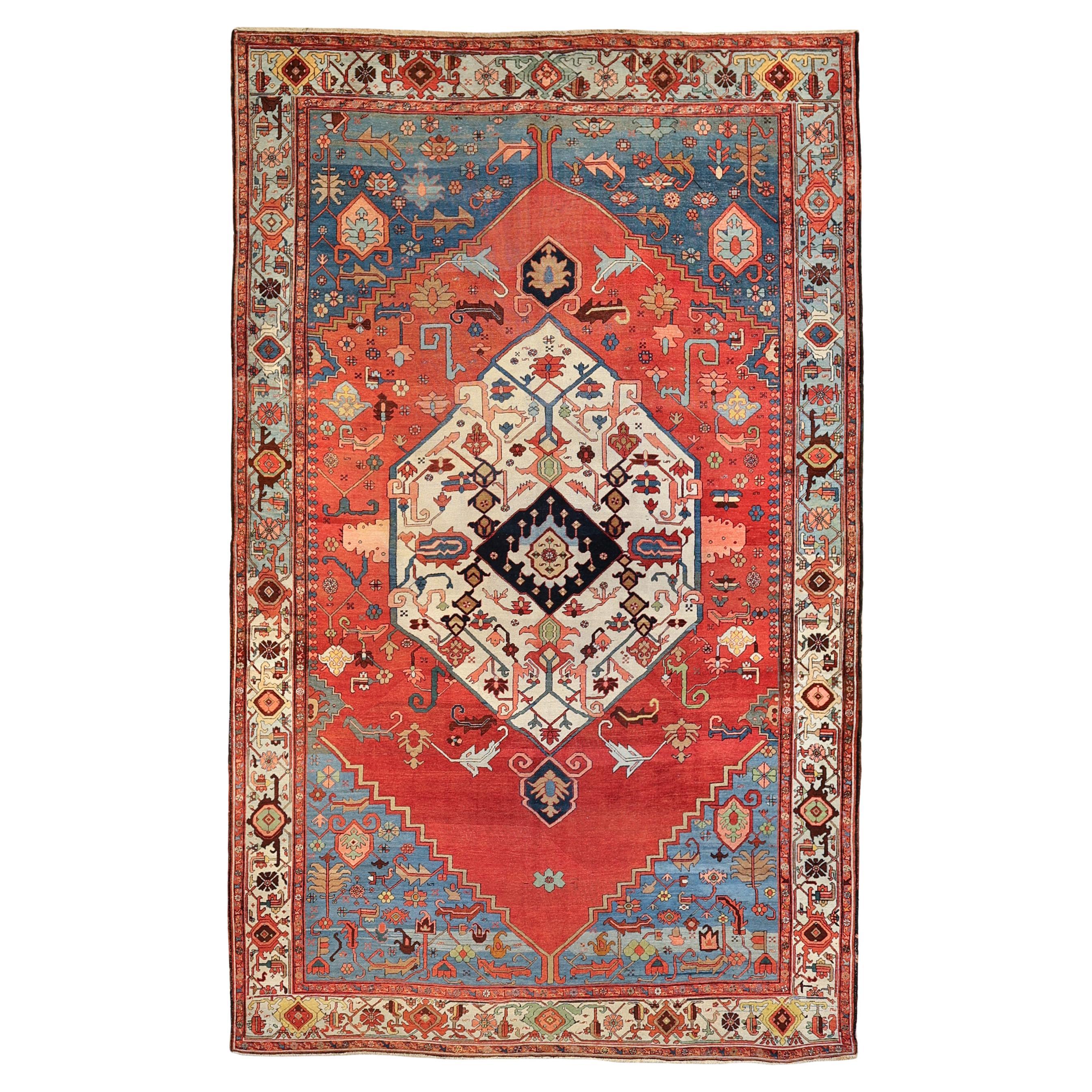 Large  Tribal Bakhaish rug  c.1890 For Sale
