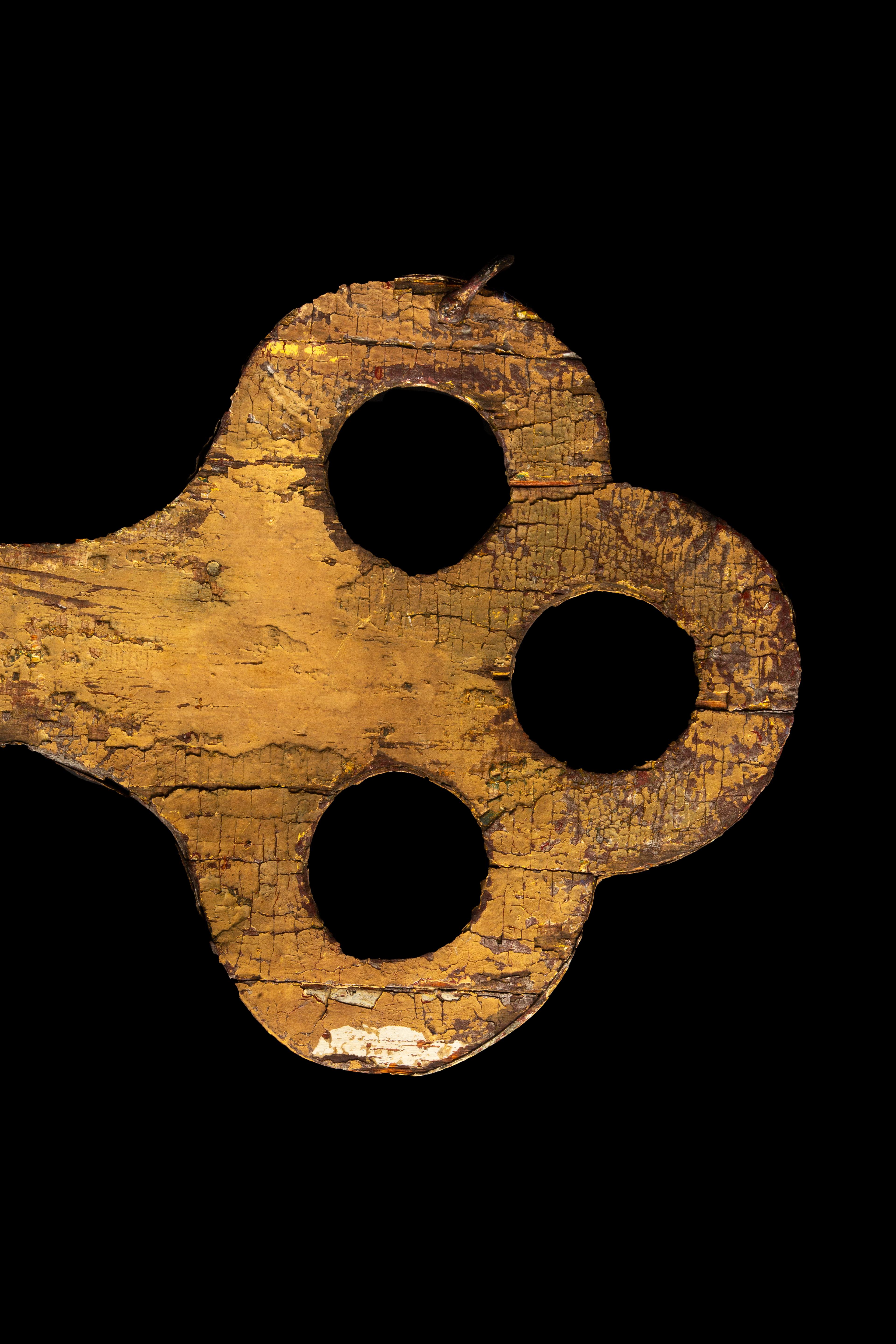 Victorian Large 19th Century 51-Inch Wooden Locksmith Key Trade Sign For Sale