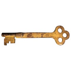 Large 19th Century 51-Inch Wooden Locksmith Key Trade Sign