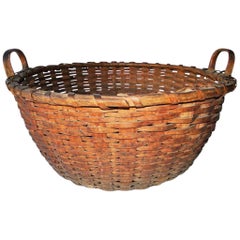 Antique Large 19th Century American Cat Head Basket