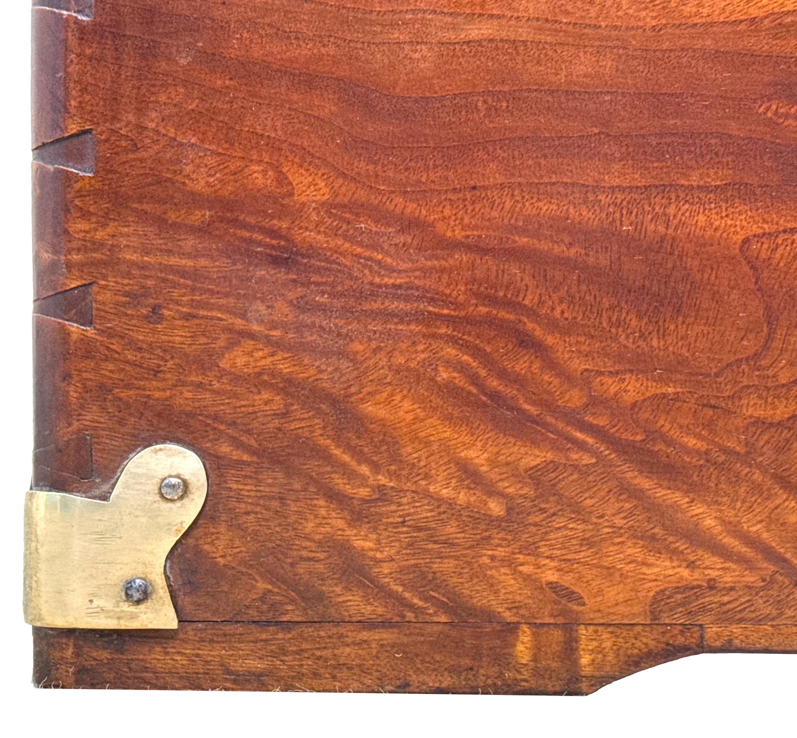 Large 19th Century American Military Camphor Campaign Trunk For Sale 4