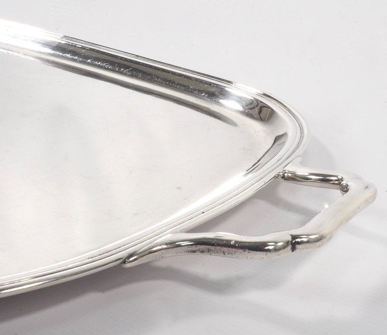 Large 19th Century American Sterling Silver Serving Tray For Sale at