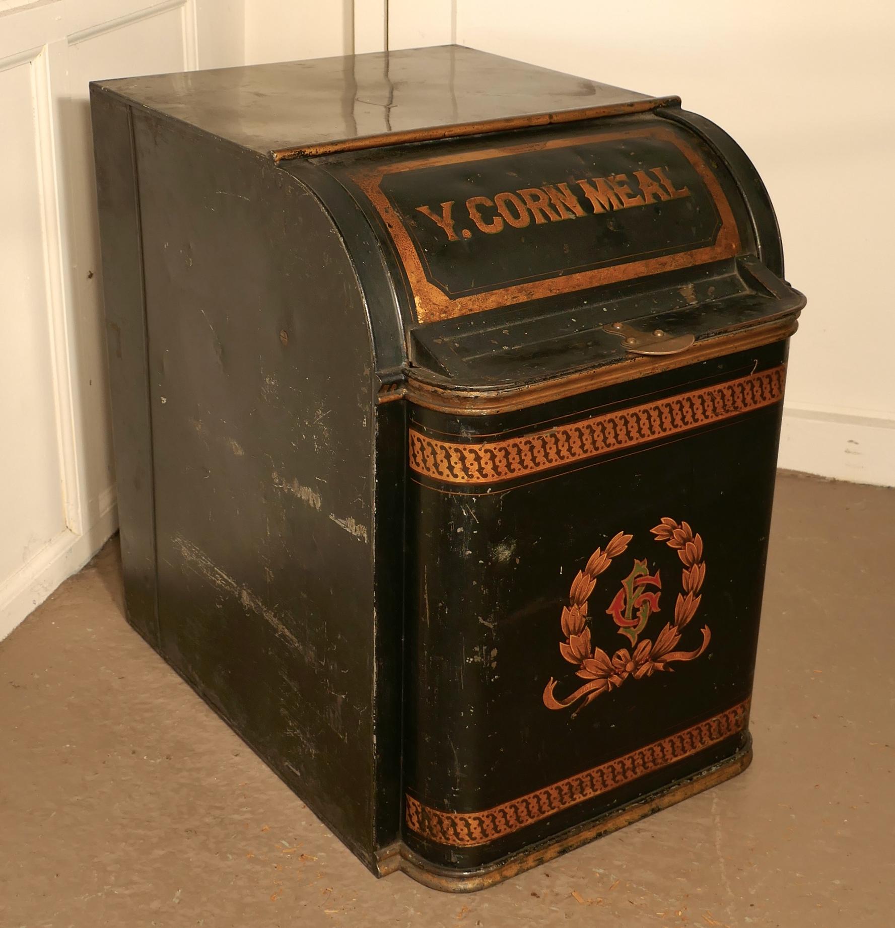 Large 19th Century American Troemner of Philadephia Toleware Cornmeal Bin For Sale 3