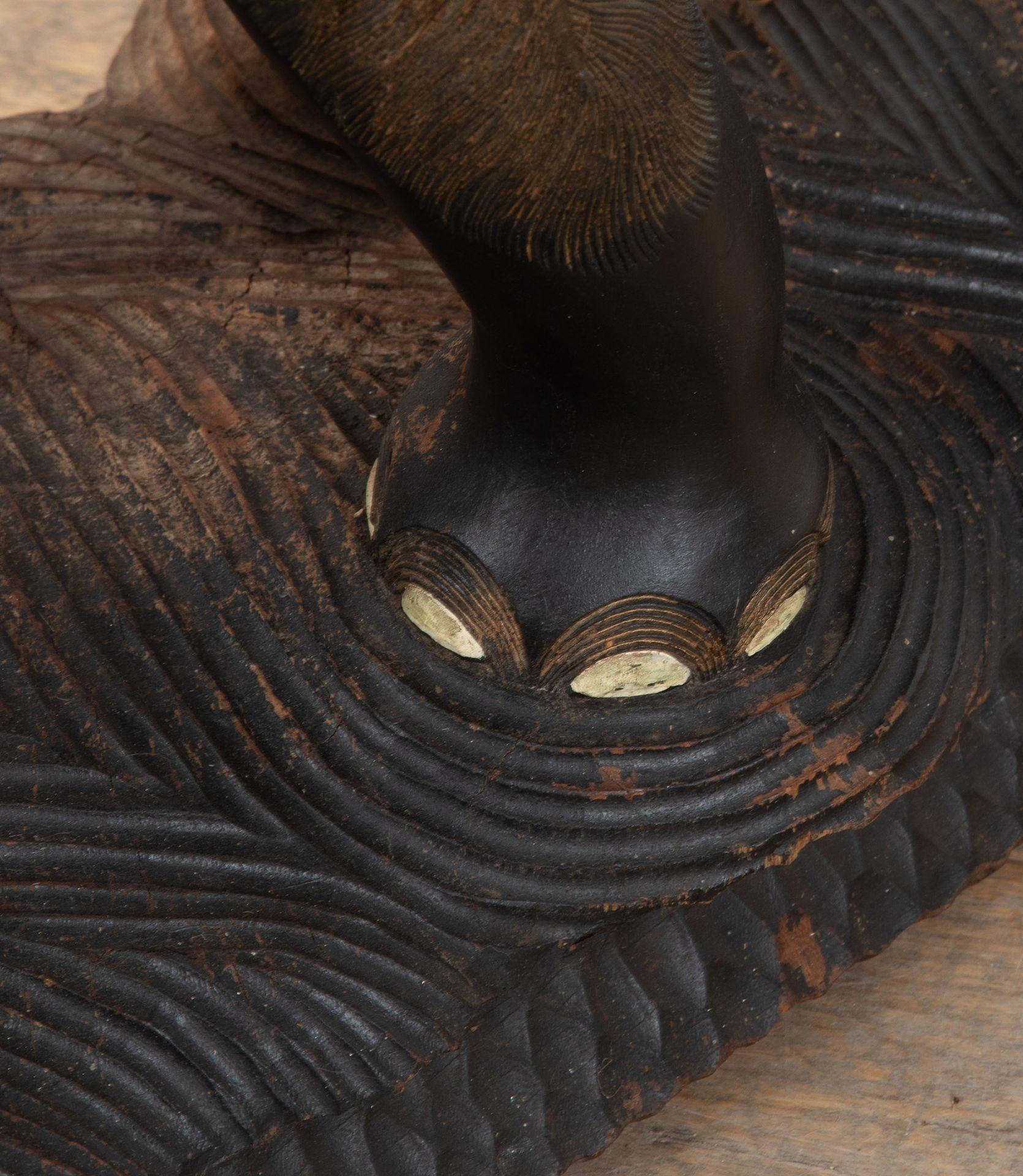 Large 19th Century Anglo-Indian Carved Wood Elephant For Sale 10
