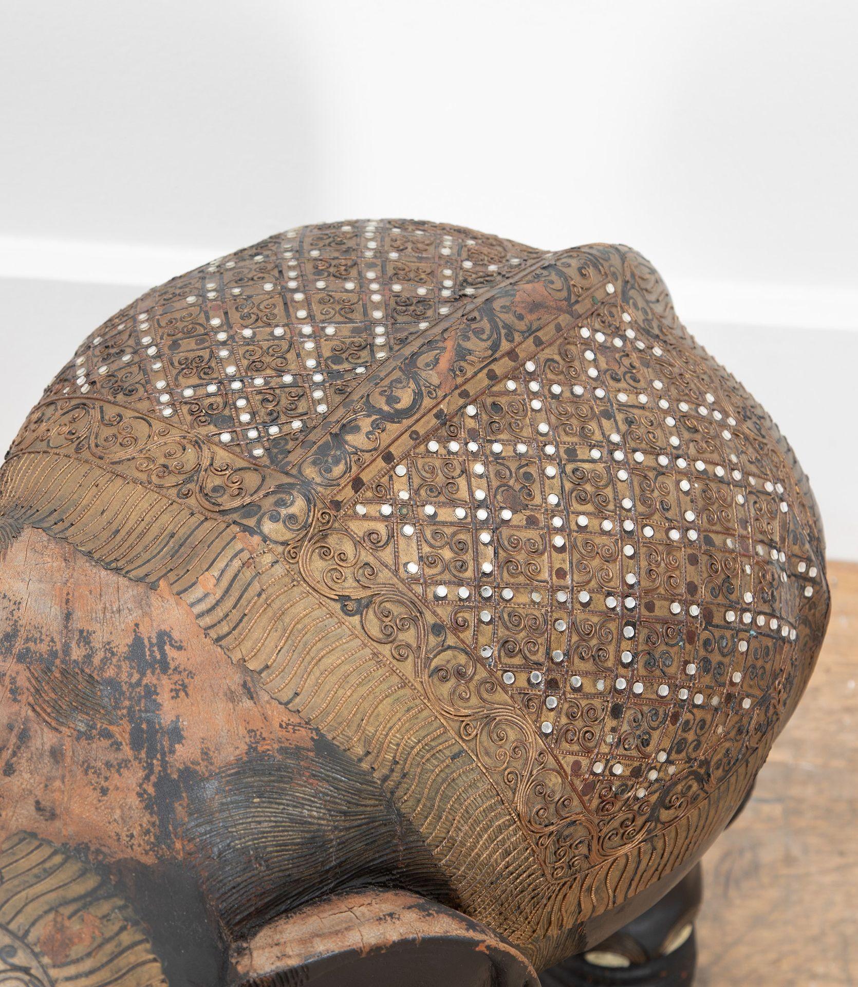 Large 19th Century Anglo-Indian Carved Wood Elephant For Sale 4