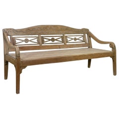 Large 19th Century Anglo Indian Teak Bench
