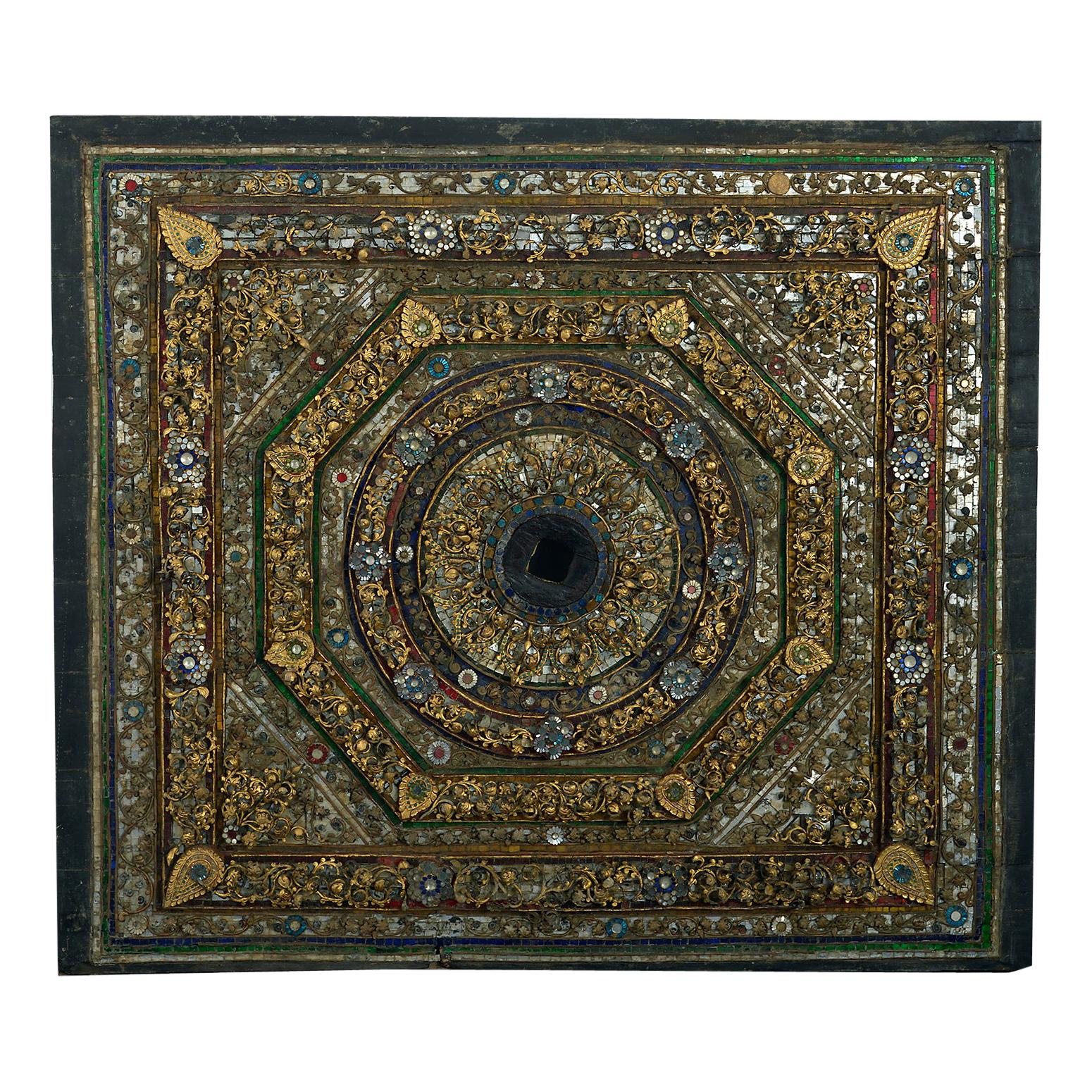 Large 19th Century Antique Burmese Panel