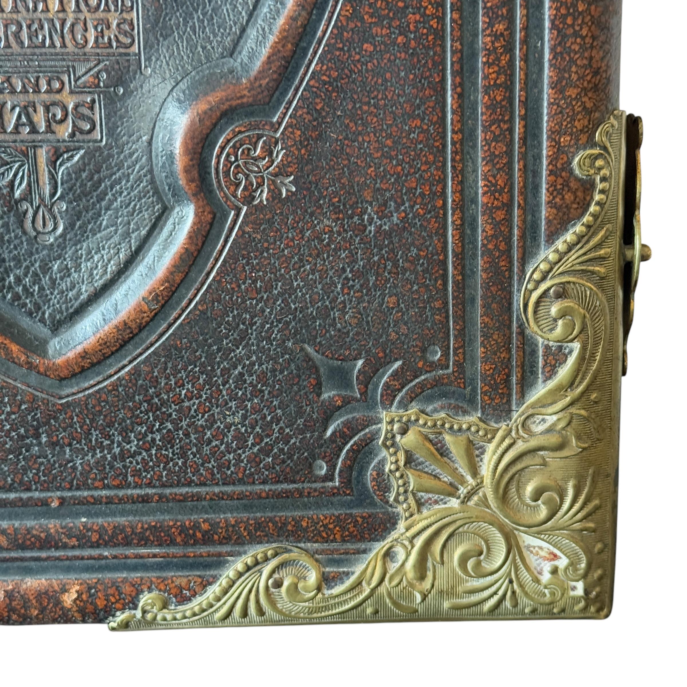 Large 19th Century Antique Family Bible In Fair Condition In Chonburi, TH