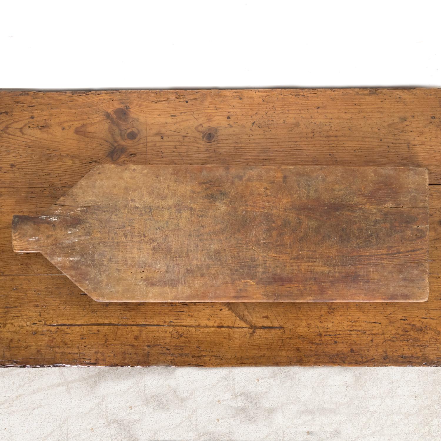 Large 19th Century Antique French Cheese Board or Cutting Board For Sale 1