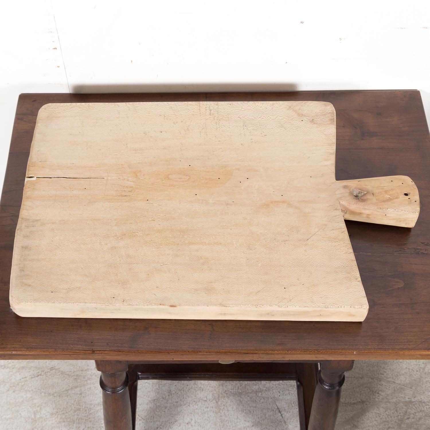 Large 19th Century Antique French Country Bleached Breadboard or Cutting Board  For Sale 5