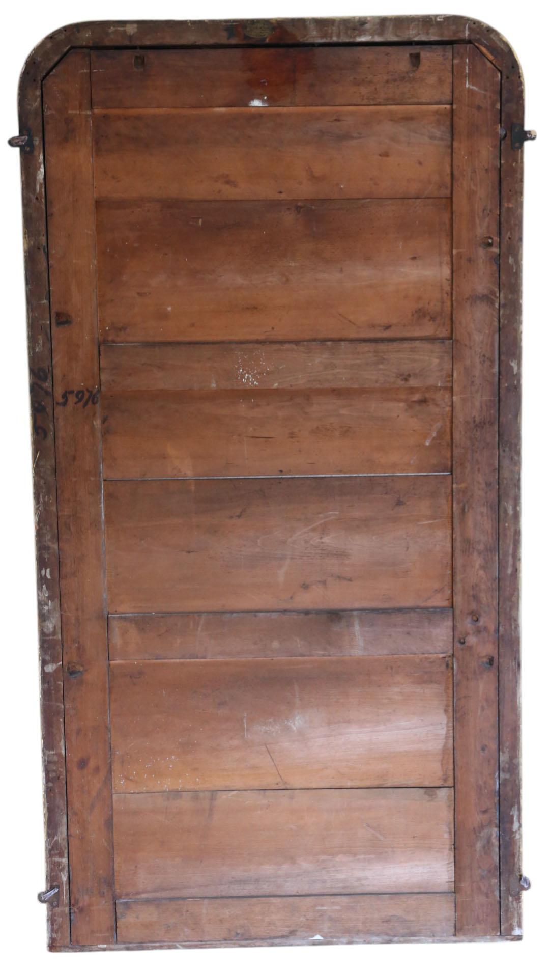 Gran espejo de pared antiguo de suelo dorado del siglo XIX Fabricante londinense Charles Nosotti en venta 6