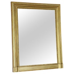 Large 19th Century Antique Gilt Overmantel Wall Mirror – Ornate Gold Vintage