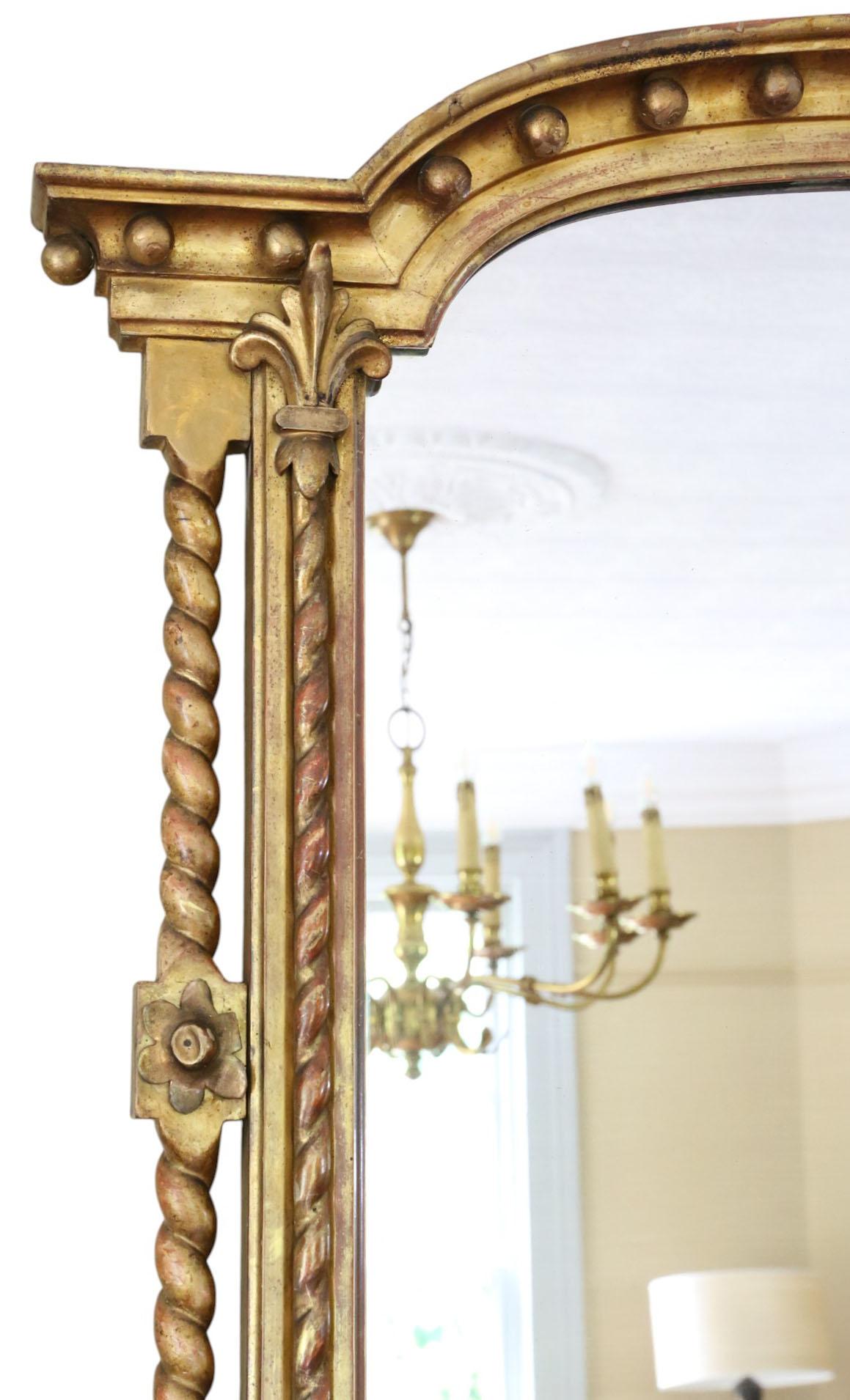 Large 19th Century Antique Giltwood Overmantel or Wall Mirror – Ornate Gold Statement Frame

Add timeless elegance to your interior with this Large 19th Century Antique Giltwood Overmantel or Wall Mirror. Featuring an ornate giltwood frame with its