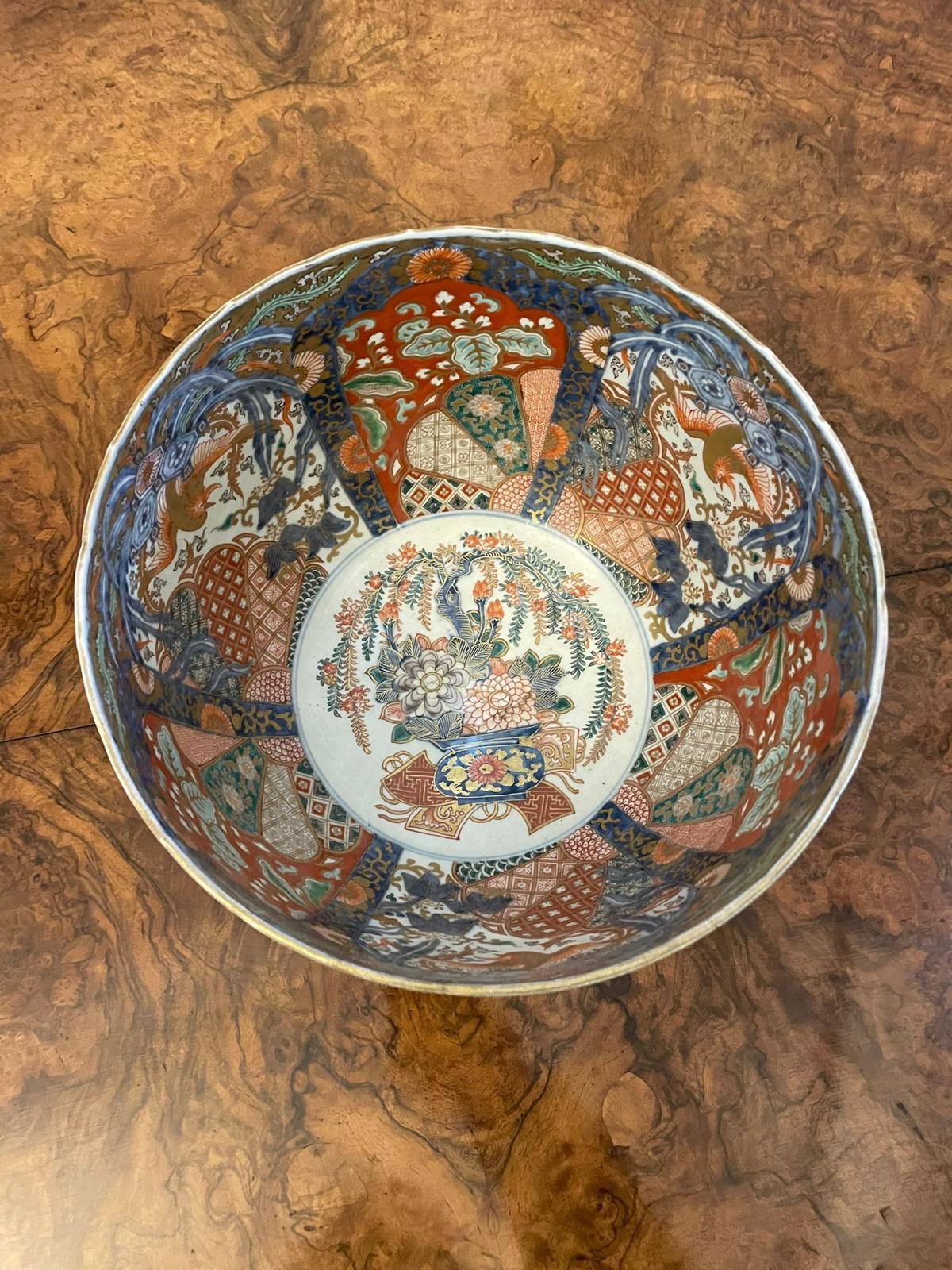 Large 19th Century Antique Japanese Outstanding Quality Imari Bowl  For Sale 6