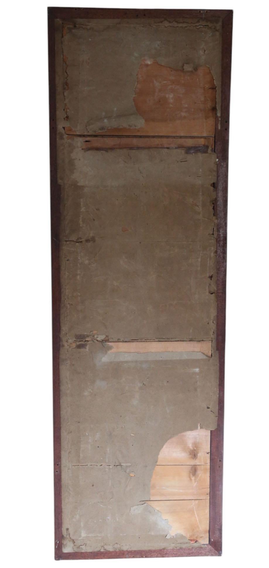 Grand miroir de sol ou mural en acajou ancien du 19e siècle en vente 7