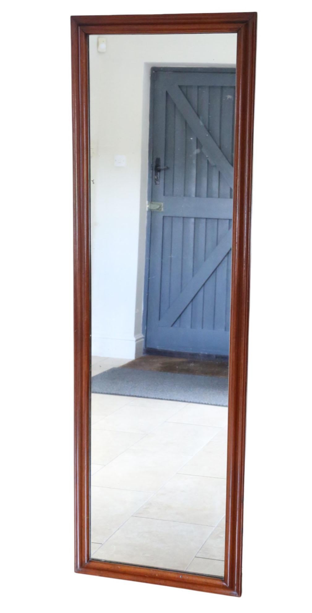 Grand miroir de sol ou mural en acajou ancien du 19e siècle en vente 3