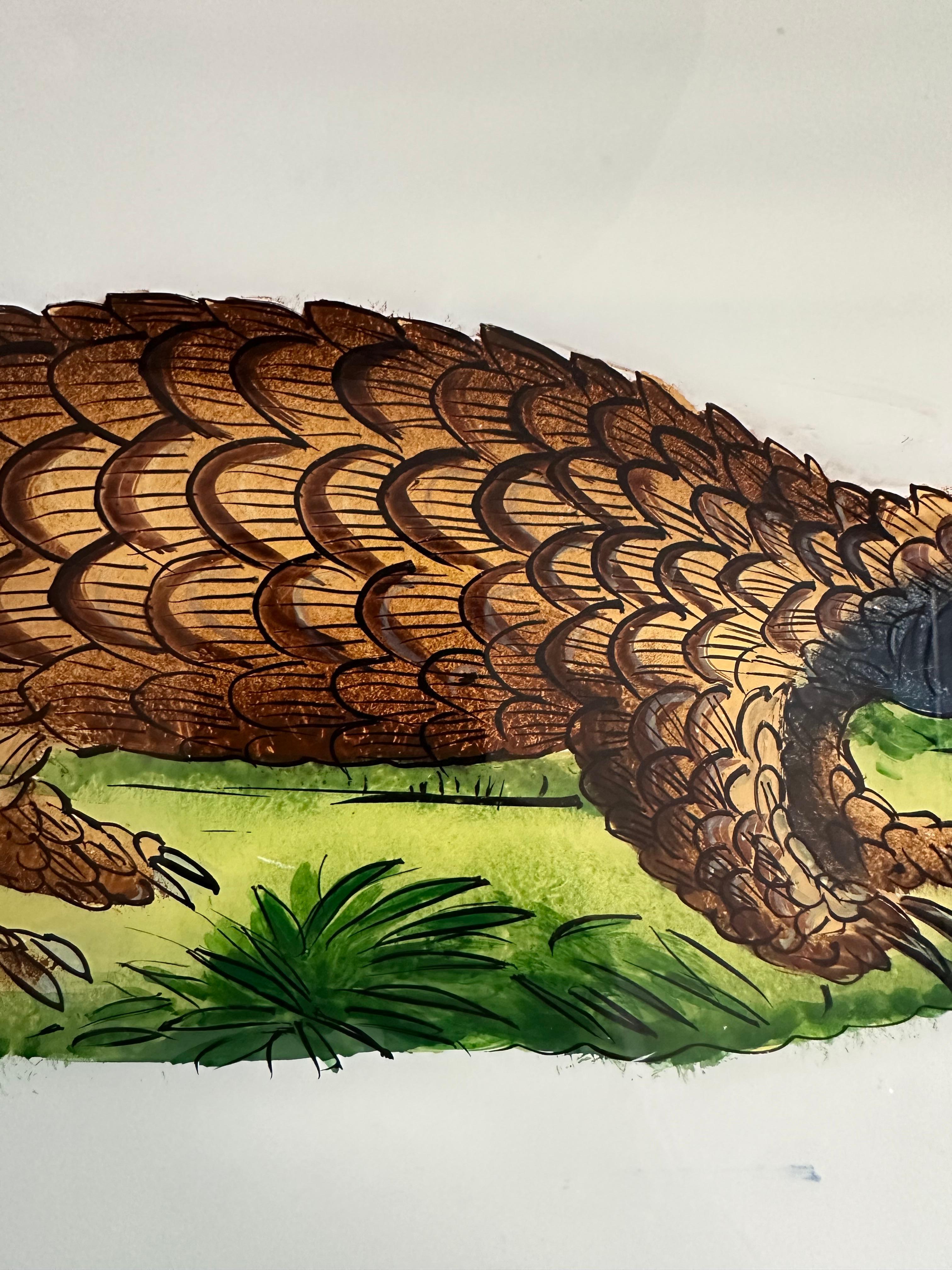 „Großes Armadillo-Porträt aus dem 19. Jahrhundert: Detaillierte Wildtierkunst“ (Handbemalt) im Angebot
