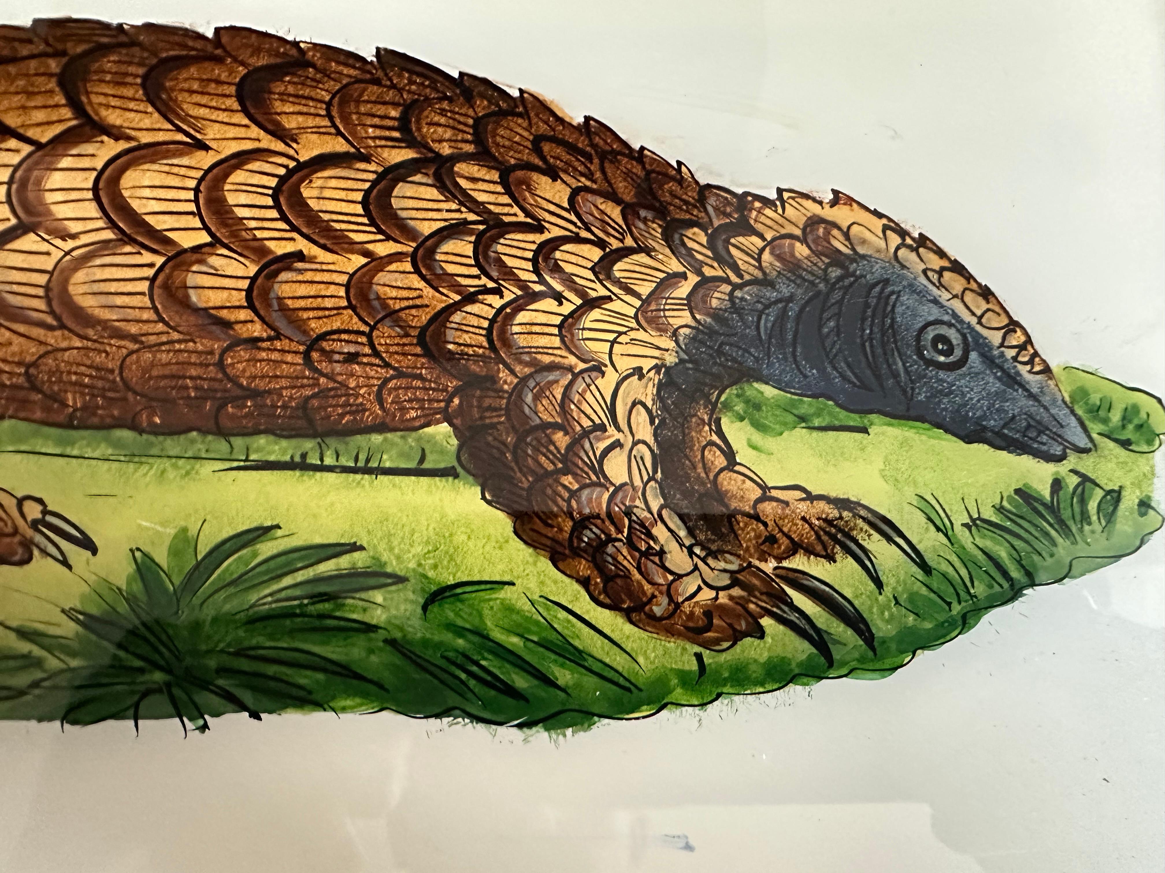 „Großes Armadillo-Porträt aus dem 19. Jahrhundert: Detaillierte Wildtierkunst“ im Angebot 1