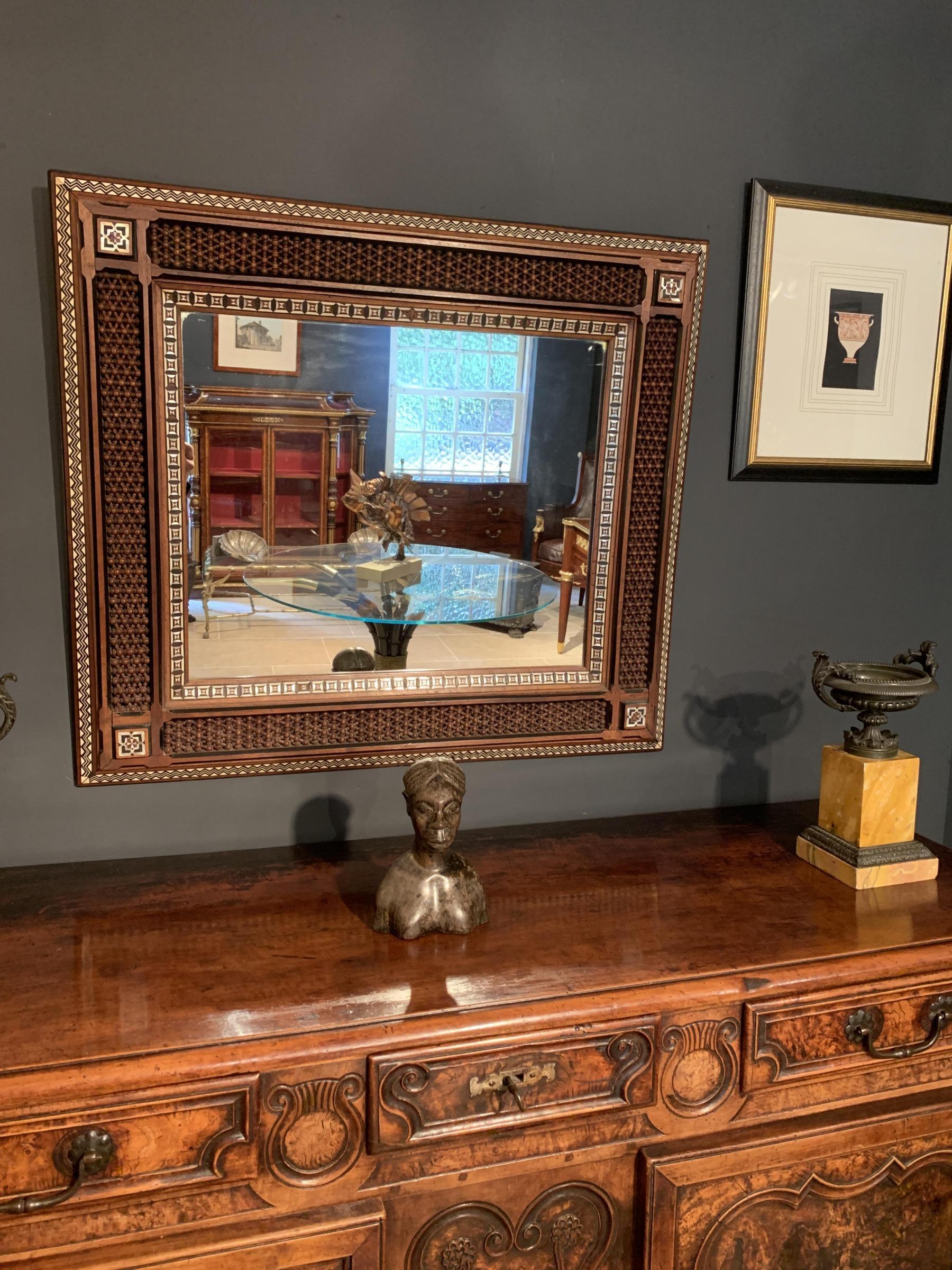Bone Large 19th Century Arts & Craft Liberty Moorish Mirror
