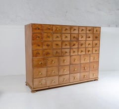 Large 19th Century Bank of 50 Haberdashery Drawer Storage Seed Merchant Cupboard