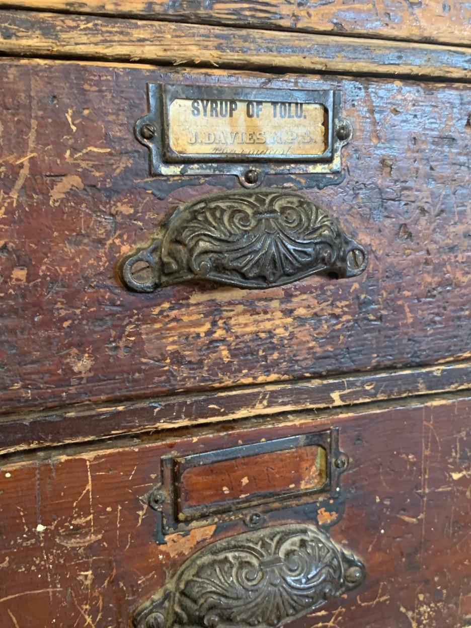 Large 19th Century Bank of Drawers For Sale 1