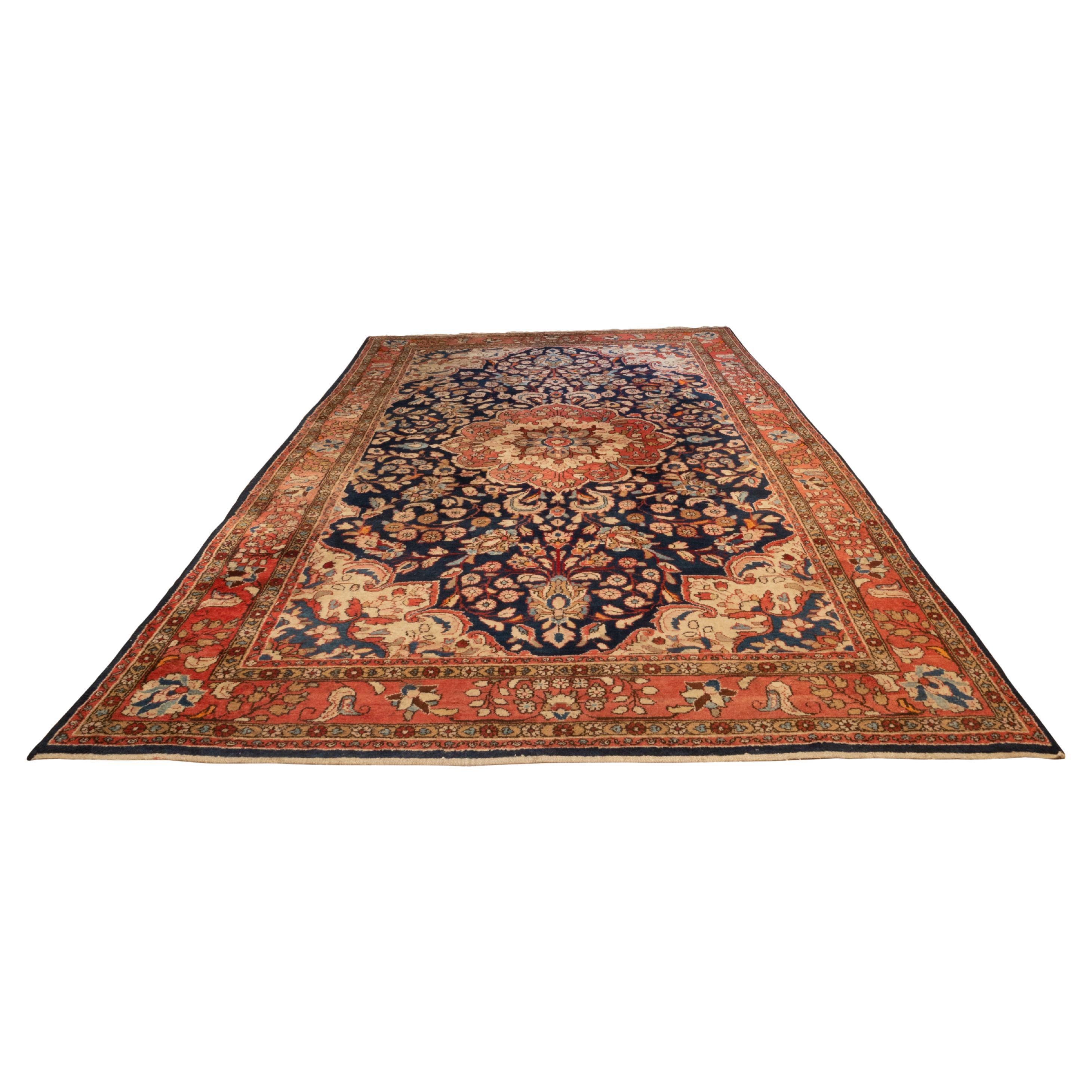 Large 19th-Century Bidjar Persian Rug  133.5 x 85.8 inches