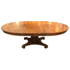 Large 19th Century Biedermeier Oval Dining Table
