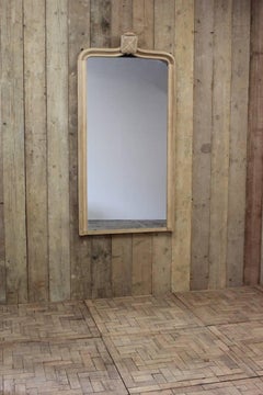 Large 19th Century Bleached Oak Mirror