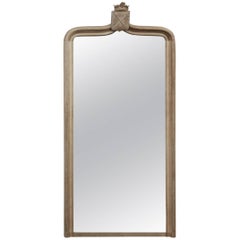 Large 19th Century Bleached Oak Mirror
