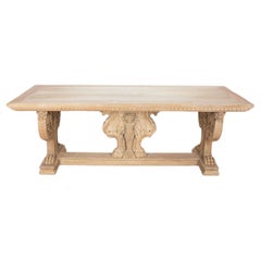 Large 19th Century Bleached Walnut Centre Table