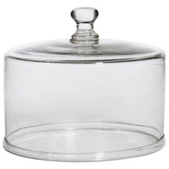 Grand dôme alimentaire en verre soufflé du 19ème siècle