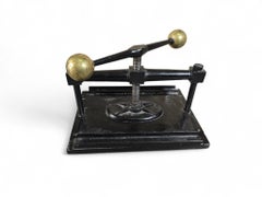 Large 19th Century Book Press in Iron and Bronze