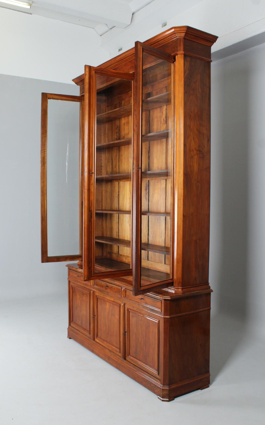 large antique bookcase