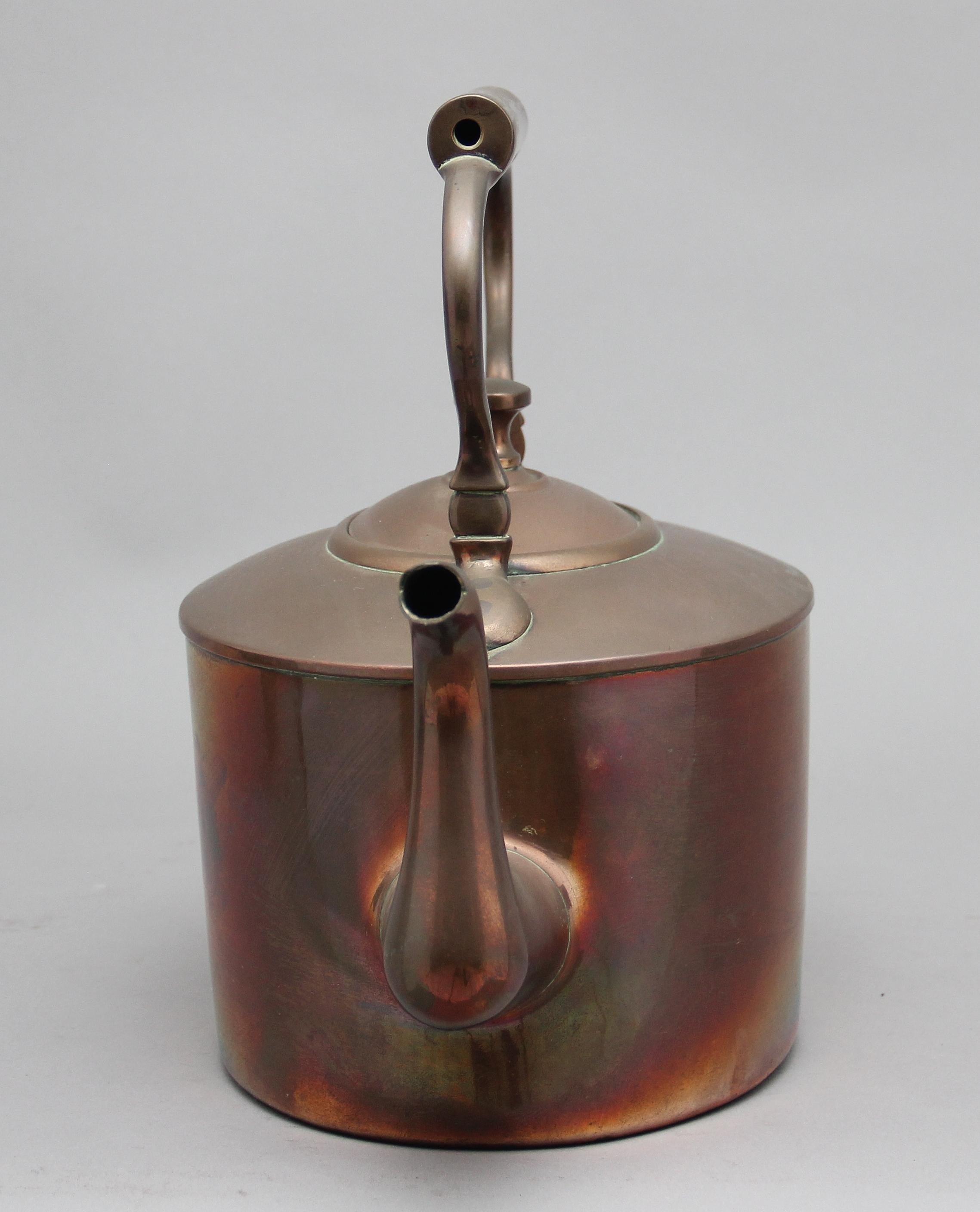 Victorian Large 19th Century Brass Copper Kettle