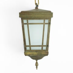 Large 19th Century Brass Hall Lantern