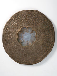 Large 19th Century Brass Wall Charger Tray C.1850