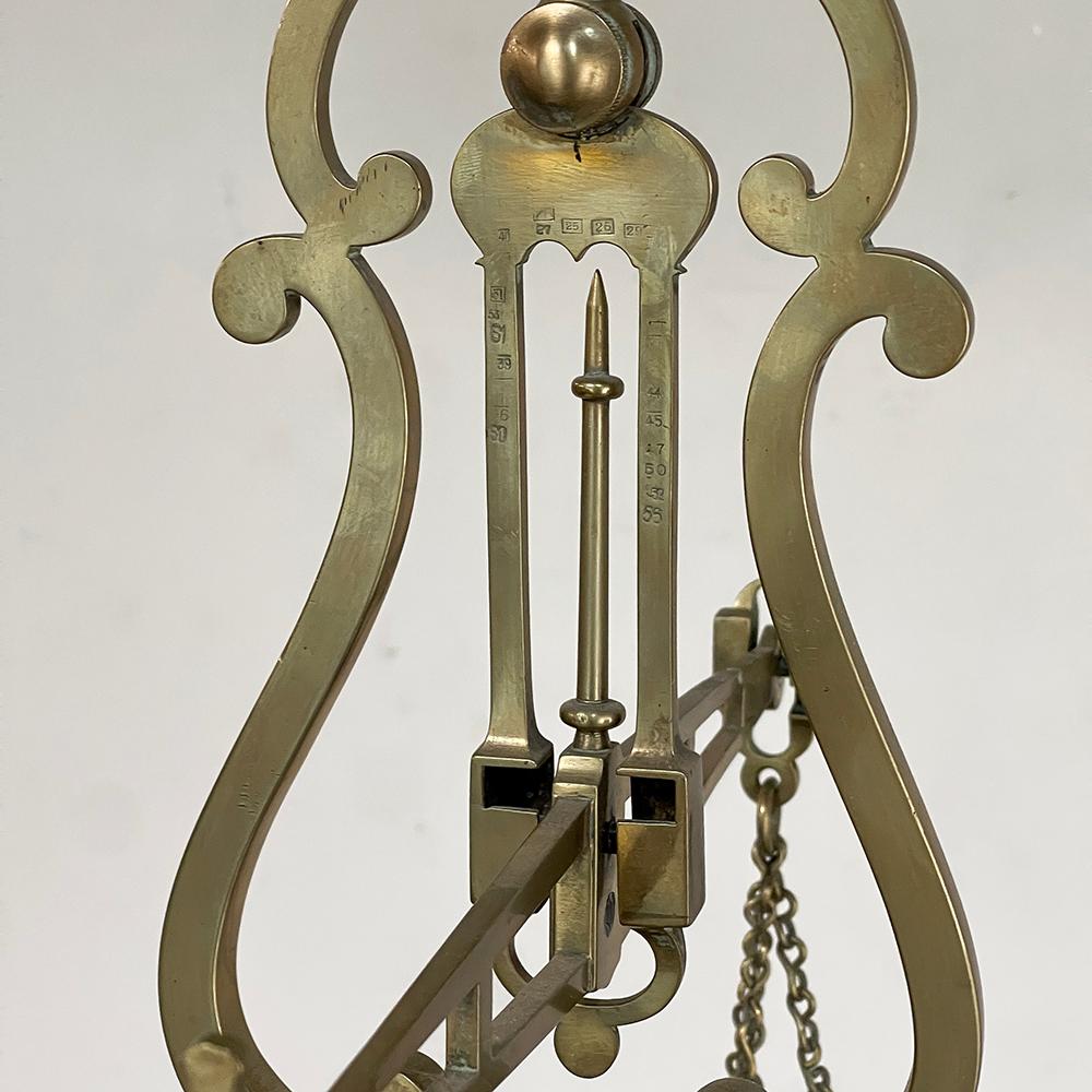 Hand-Crafted Large 19th Century Bronze Balance Scale For Sale
