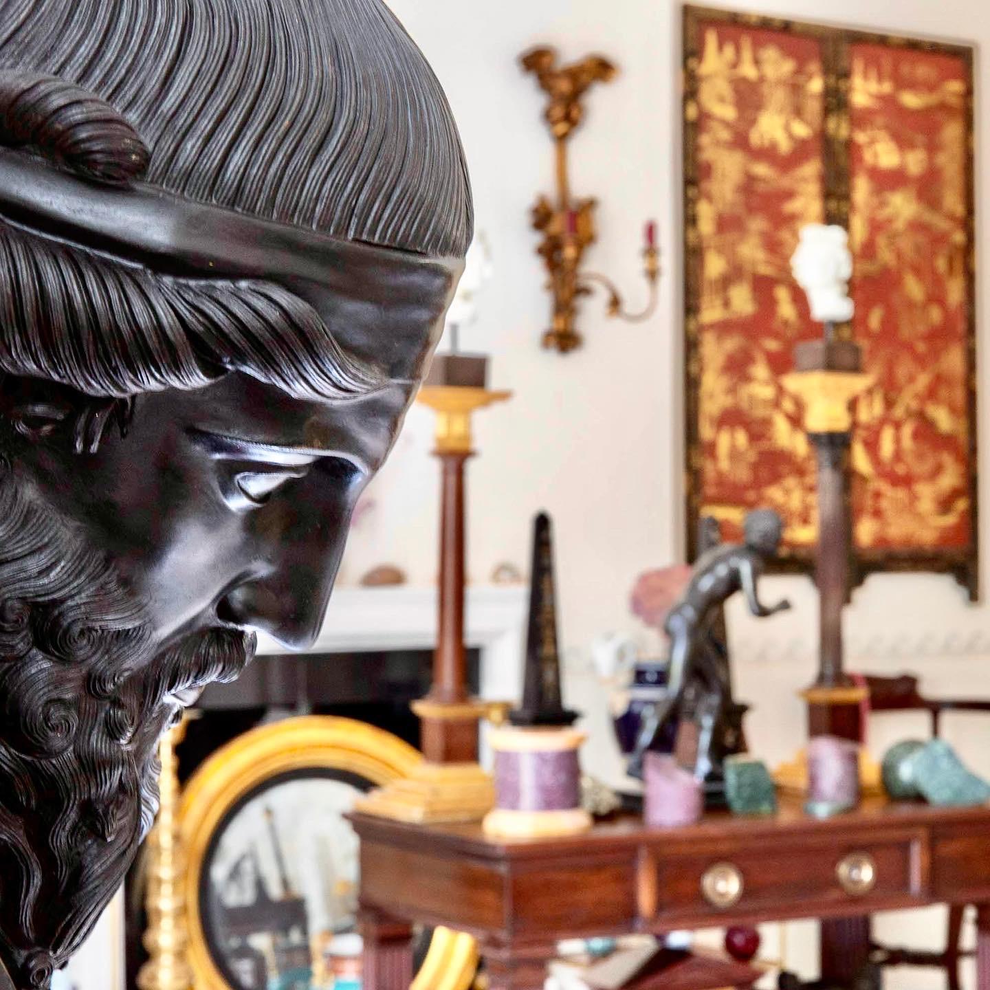 Grand Tour Large 19th Century Bronze Bust For Sale