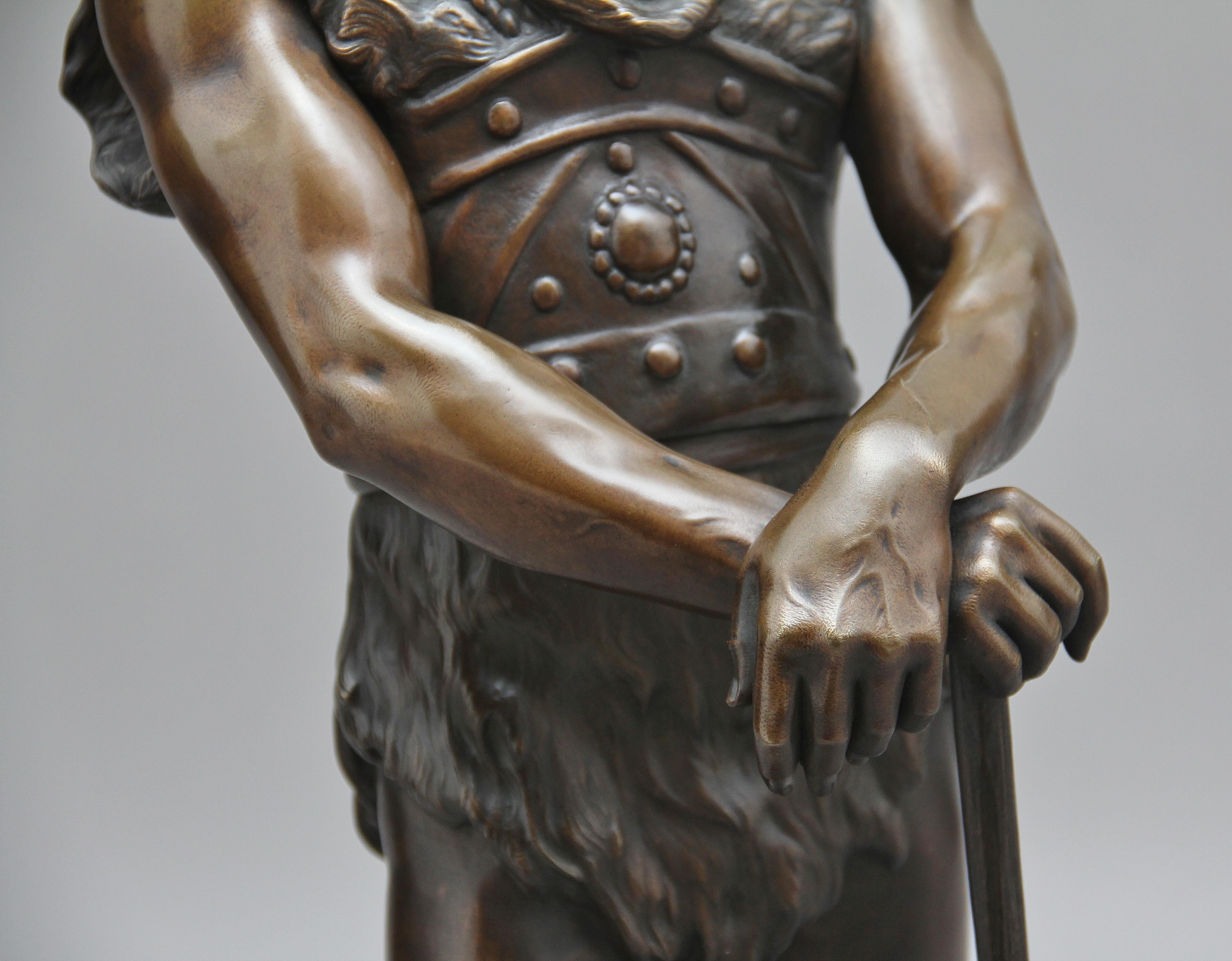 Große Bronzefigur des Vercingetorix aus dem 19 5
