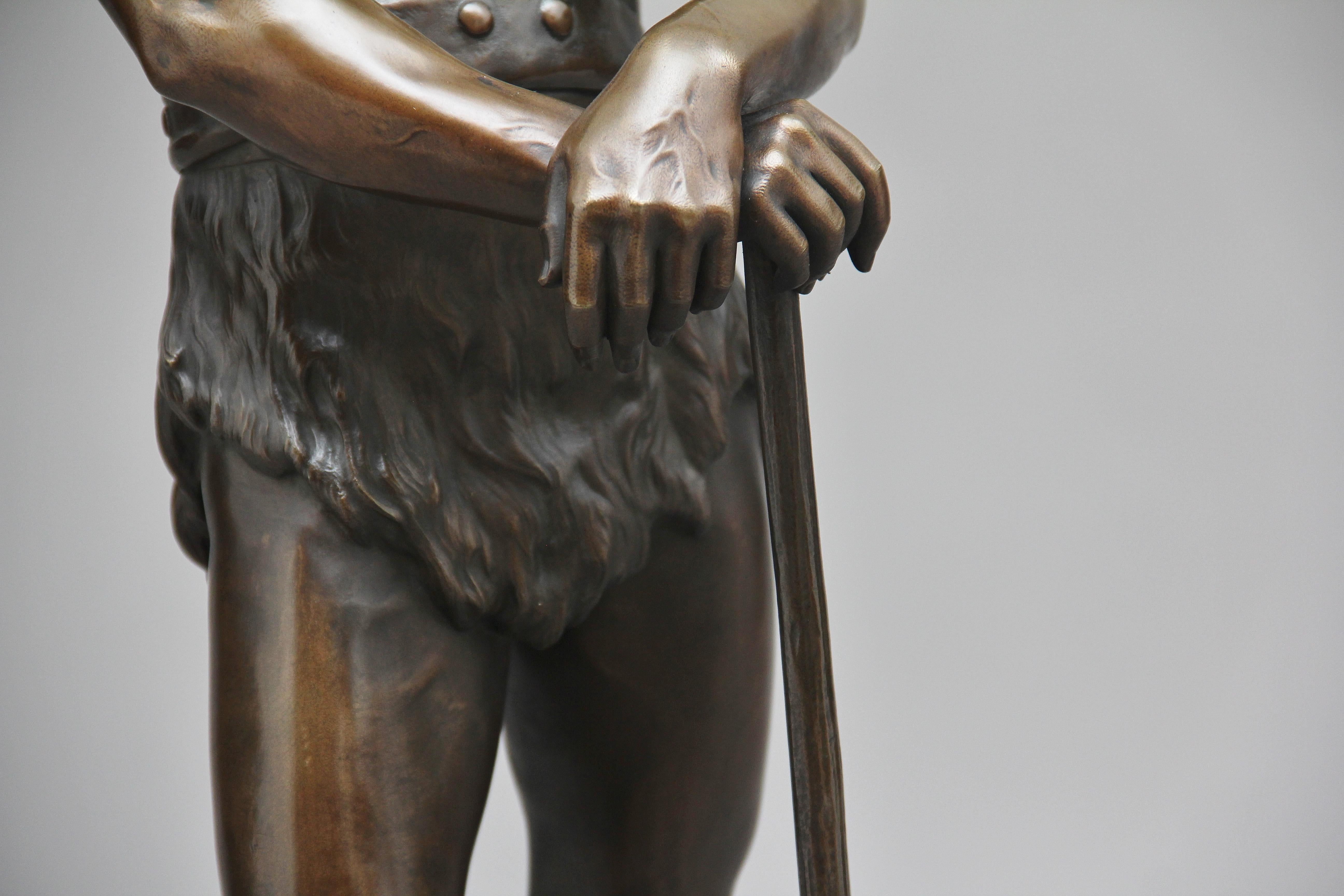 Große Bronzefigur des Vercingetorix aus dem 19 6