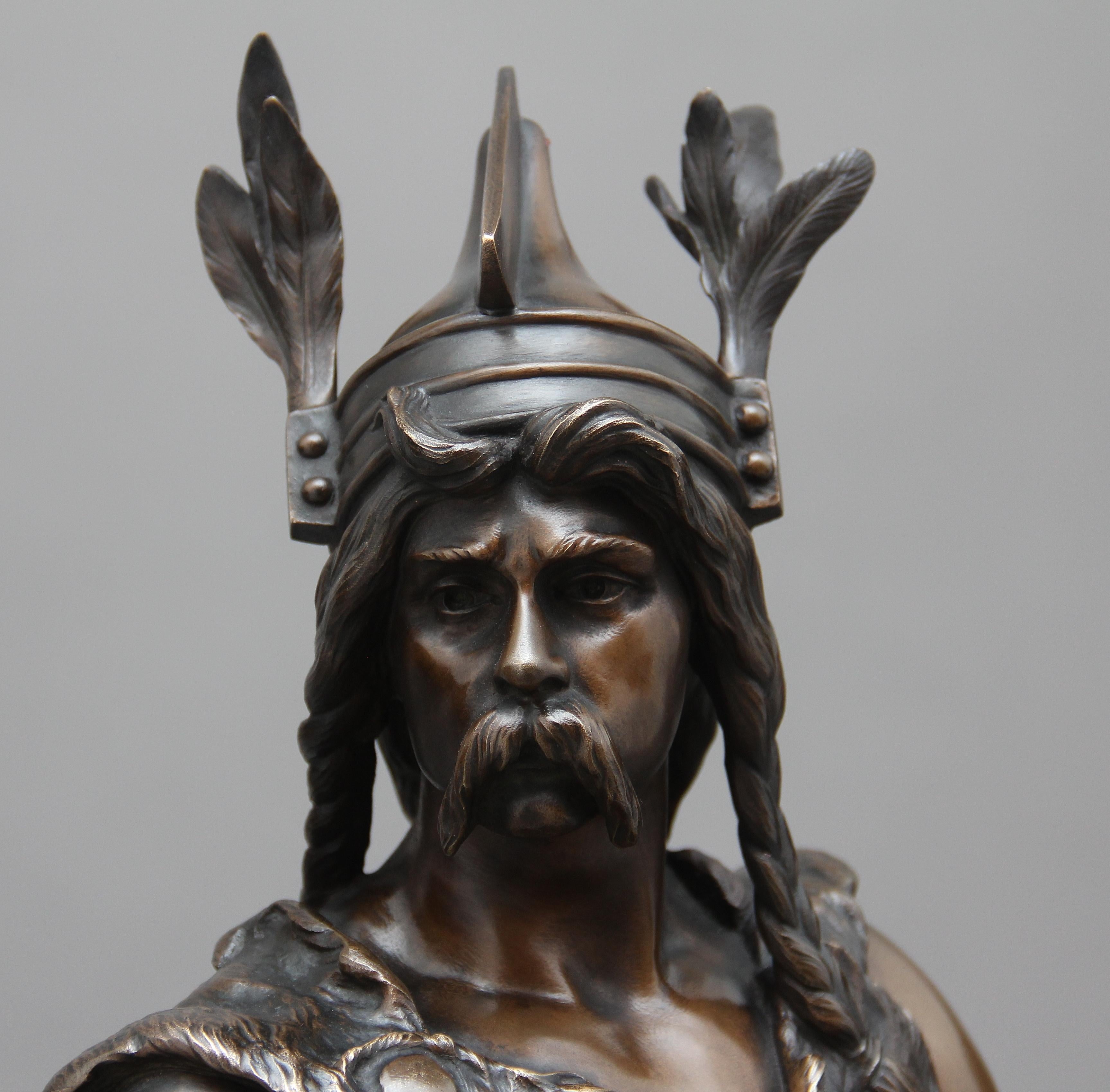 Große Bronzefigur des Vercingetorix aus dem 19 3