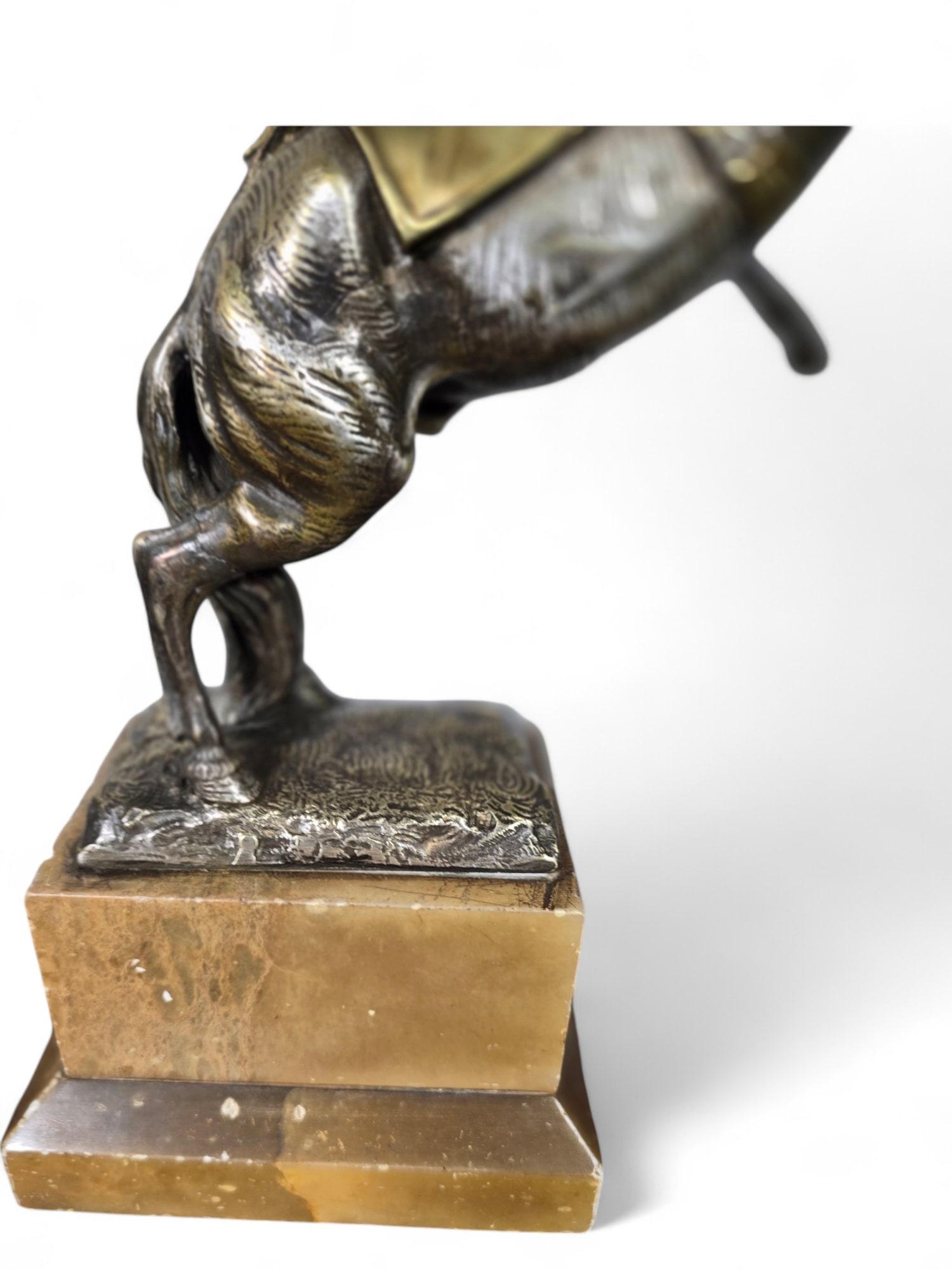 Large 19th-Century Bronze Horse on Onyx Base 3