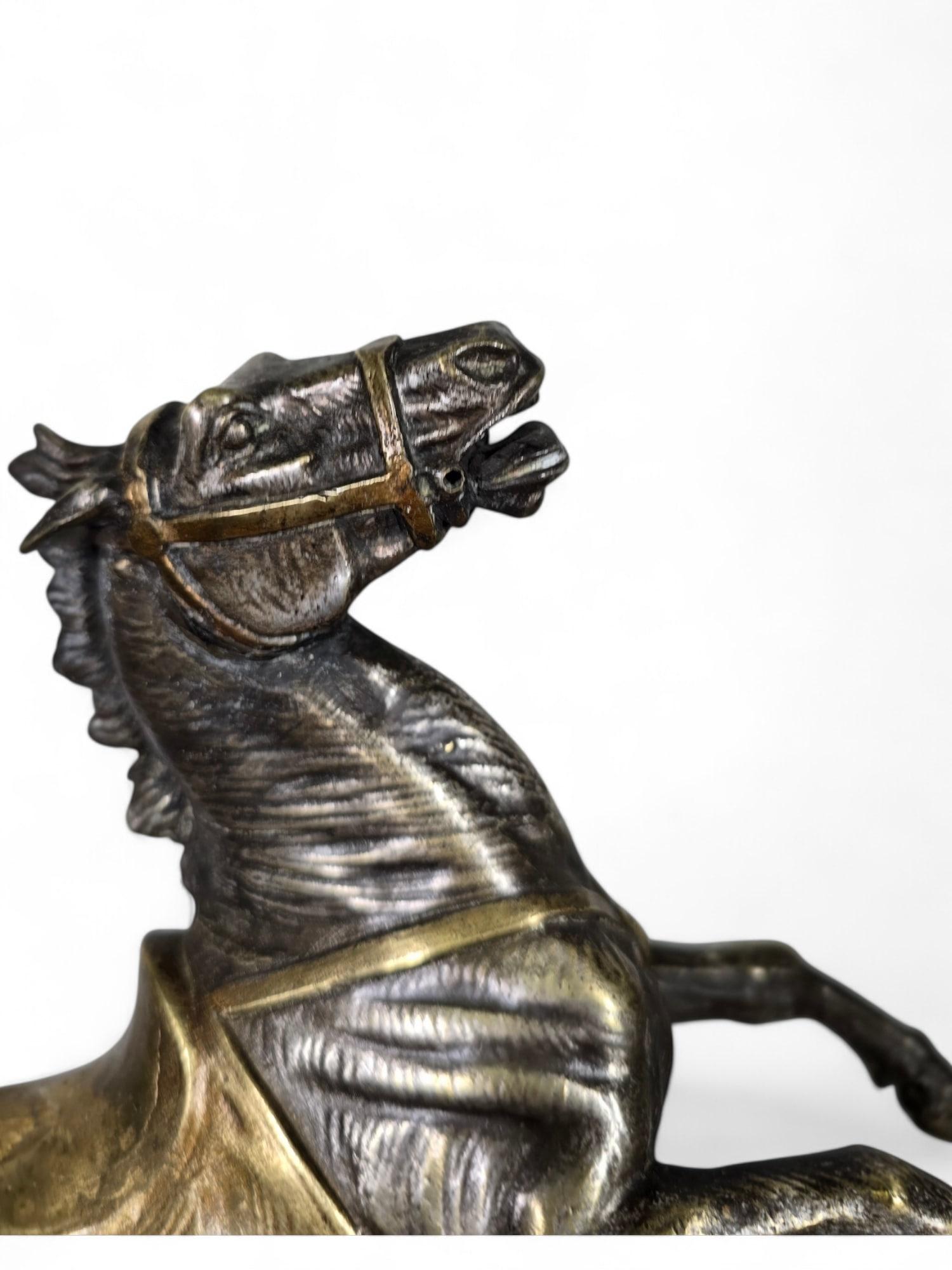 Large 19th-Century Bronze Horse on Onyx Base 4