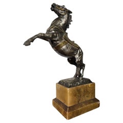 Large 19th-Century Bronze Horse on Onyx Base