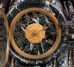 Large 19th Century Bronze Mantel Clock